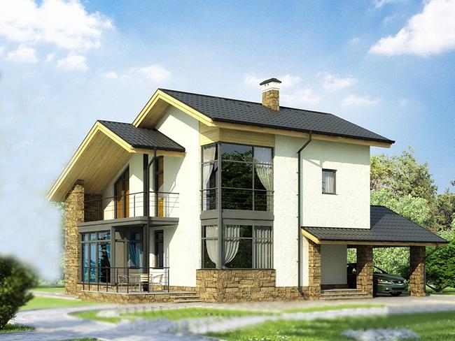 Рекомендуемый фасад коттеджа в коттеджном поселке Сосновый