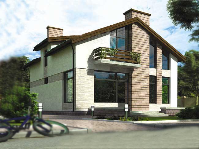 Рекомендуемый фасад коттеджа в коттеджном поселке Сосновый